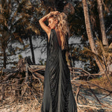 Boho Handwoven and Hand - Loomed Dress • Tribal Raw Cotton Cover - up - AYA Sacred Wear