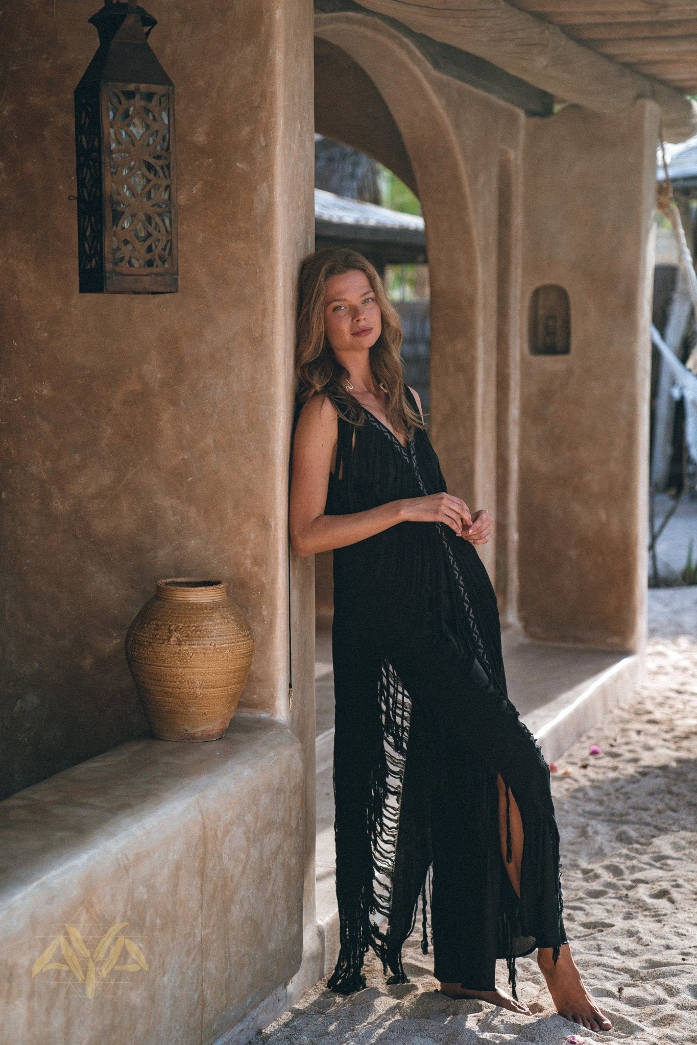 Boho Handwoven and Hand-Loomed Dress • Tribal Raw Cotton Cover-up - AYA Sacred Wear