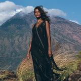 Boho Handwoven and Hand - Loomed Dress • Tribal Raw Cotton Cover - up - AYA Sacred Wear