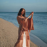 Boho Kimono Cover Up • Wide Sleeve Cardigan Mantle • Cape for Women - AYA Sacred Wear