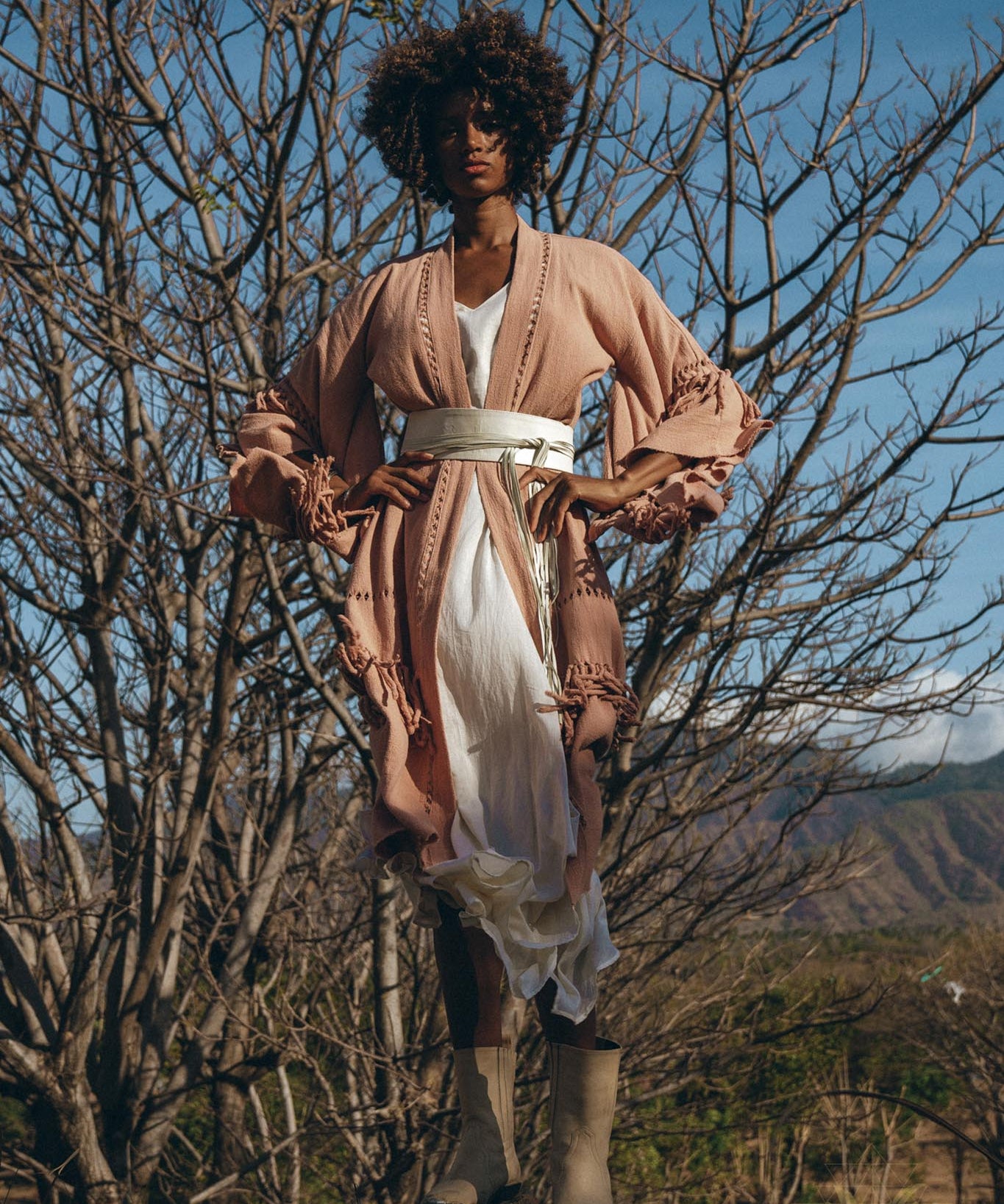 Boho Kimono Cover Up • Wide Sleeve Cardigan Mantle • Cape for Women - AYA Sacred Wear