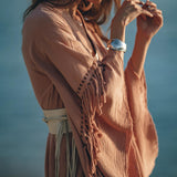 Boho Kimono Cover Up • Wide Sleeve Cardigan Mantle • Cape for Women - AYA Sacred Wear