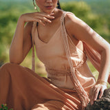 Boho Macrame Bridesmaid Dress • Dusty Pink Multiway Dress • Goddess Dress - AYA Sacred Wear