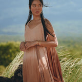 Boho Macrame Bridesmaid Dress • Dusty Pink Multiway Dress • Goddess Dress - AYA Sacred Wear