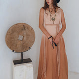 Boho Macrame Bridesmaid Dress • Dusty Pink Multiway Dress • Goddess Dress - AYA Sacred Wear