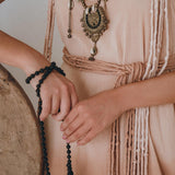 Boho Macrame Bridesmaid Dress • Dusty Pink Multiway Dress • Goddess Dress - AYA Sacred Wear