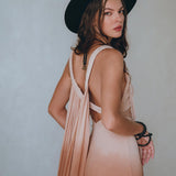Boho Macrame Bridesmaid Dress • Dusty Pink Multiway Dress • Goddess Dress - AYA Sacred Wear