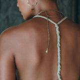 Boho Maxi Dress for Women • Organic Cotton Sage Colour Goddess Dress - AYA Sacred Wear