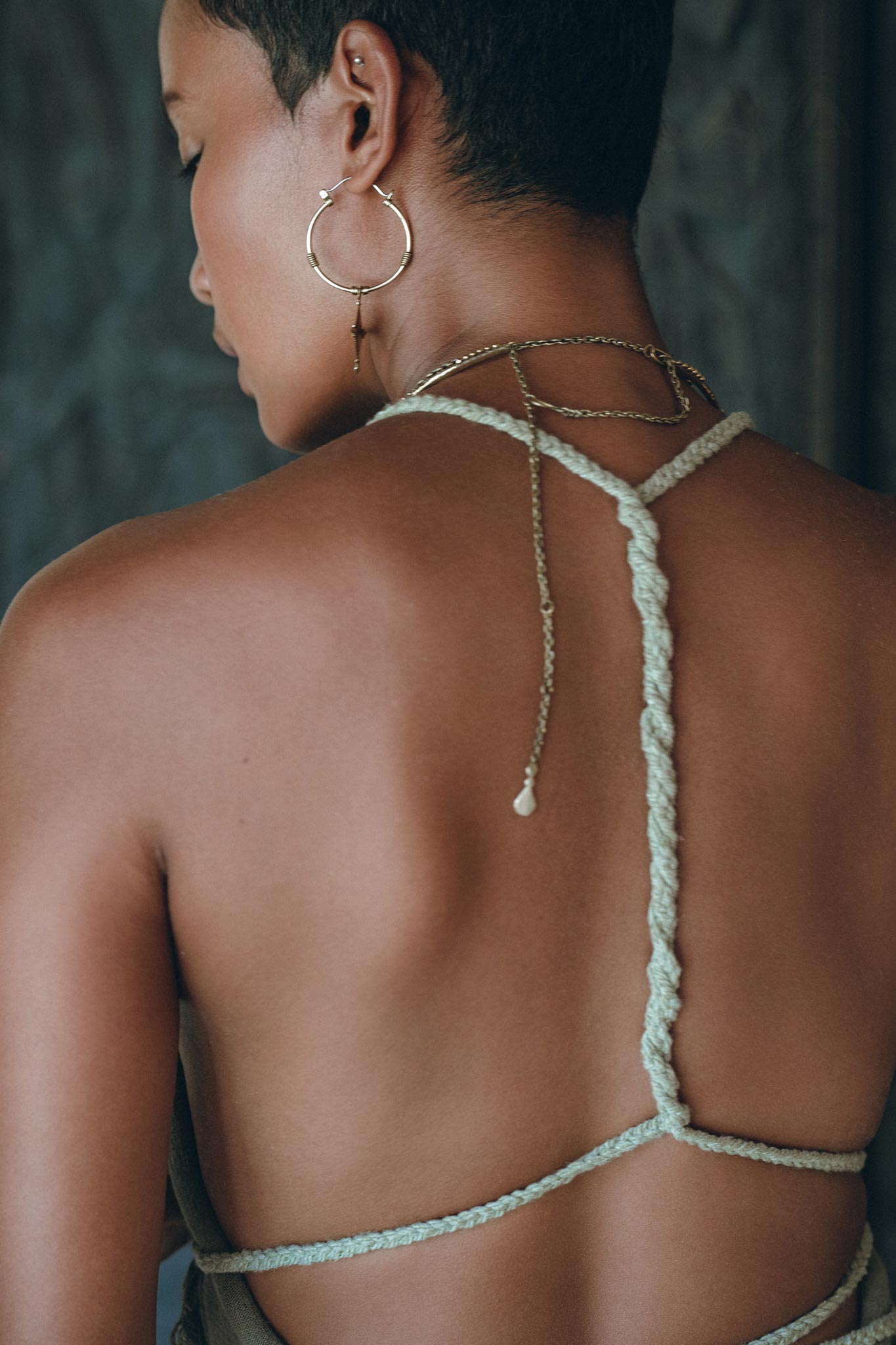 Boho Maxi Dress for Women • Organic Cotton Sage Colour Goddess Dress - AYA Sacred Wear