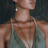 Boho Maxi Dress for Women • Organic Cotton Sage Colour Goddess Dress - AYA Sacred Wear