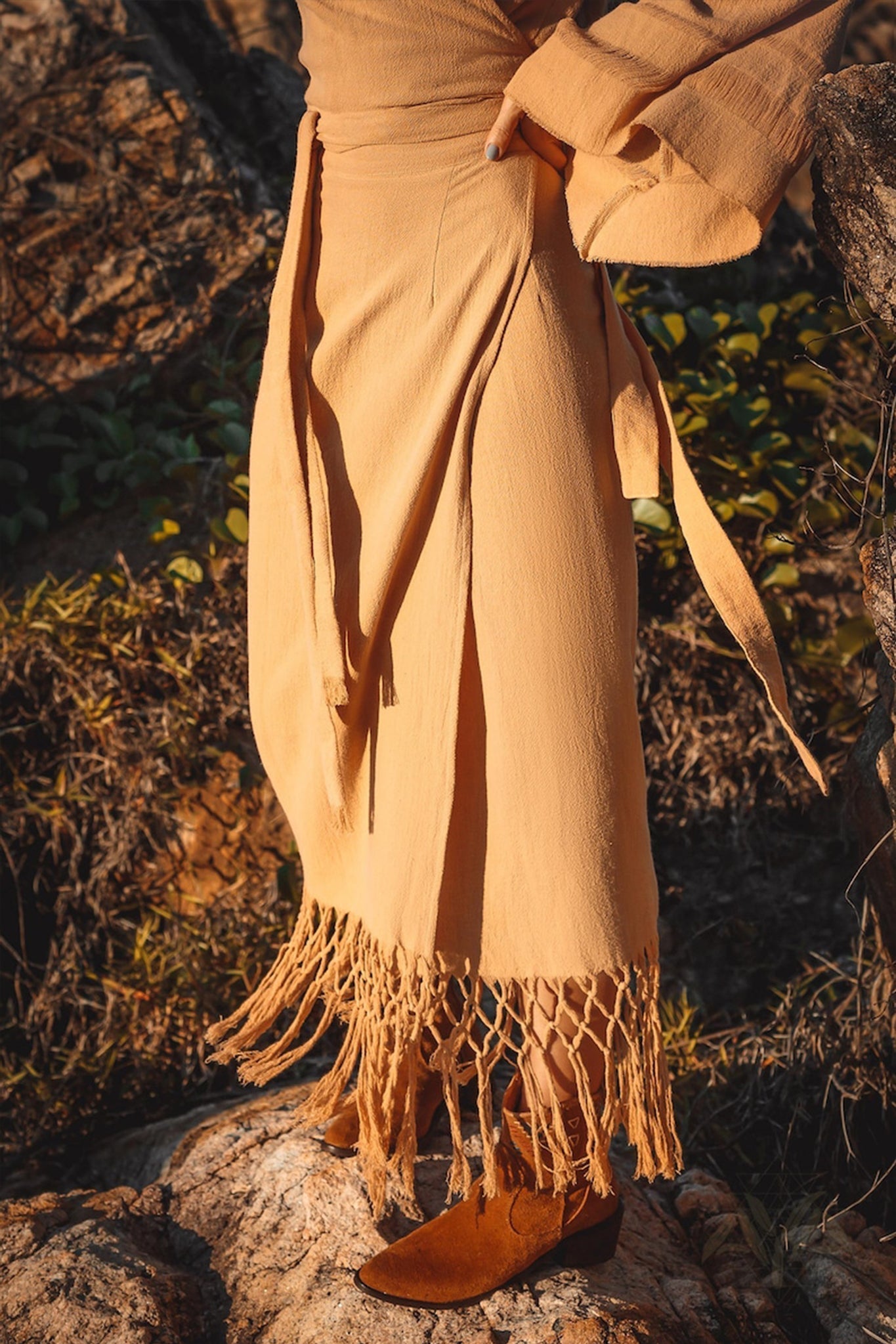 Boho Maxi Skirt • Long Cotton Skirt • Bohemian Skirt • Goddess Skirt - AYA Sacred Wear