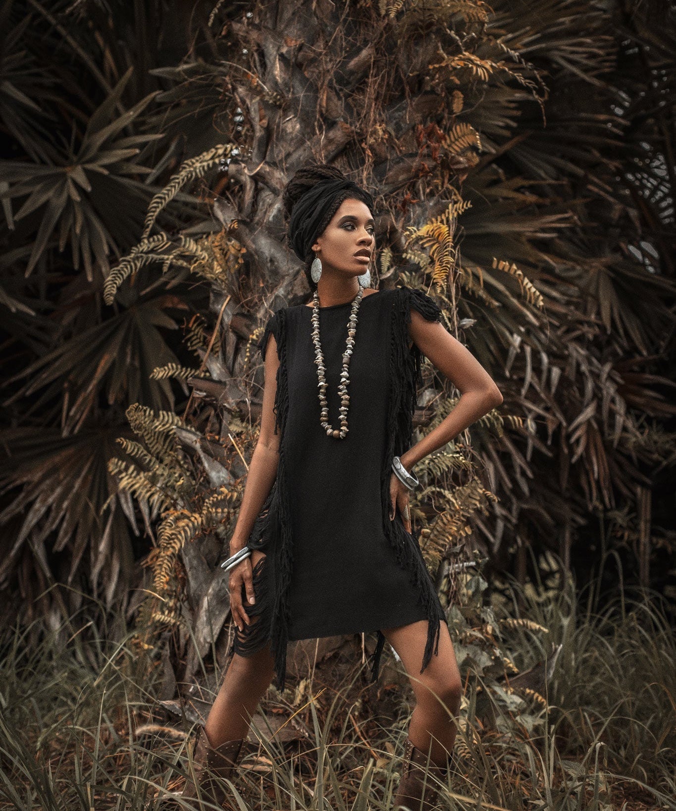 Boho Open Sides Dress • Black Dress • Ladders Sides Mini Dress - AYA Sacred Wear