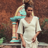 Boho Simple Wedding Dress "Cristal de Floresta" - AYA Sacred Wear
