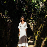 Boho Simple Wedding Dress "Cristal de Floresta" - AYA Sacred Wear