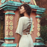 Boho Simple Wedding Dress "Cristal de Floresta" - AYA Sacred Wear