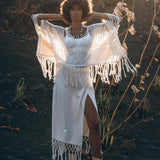 Boho Top • Bohemian Top • Boho Cover Up Women • Hand Loomed Cotton Blouse - AYA Sacred Wear