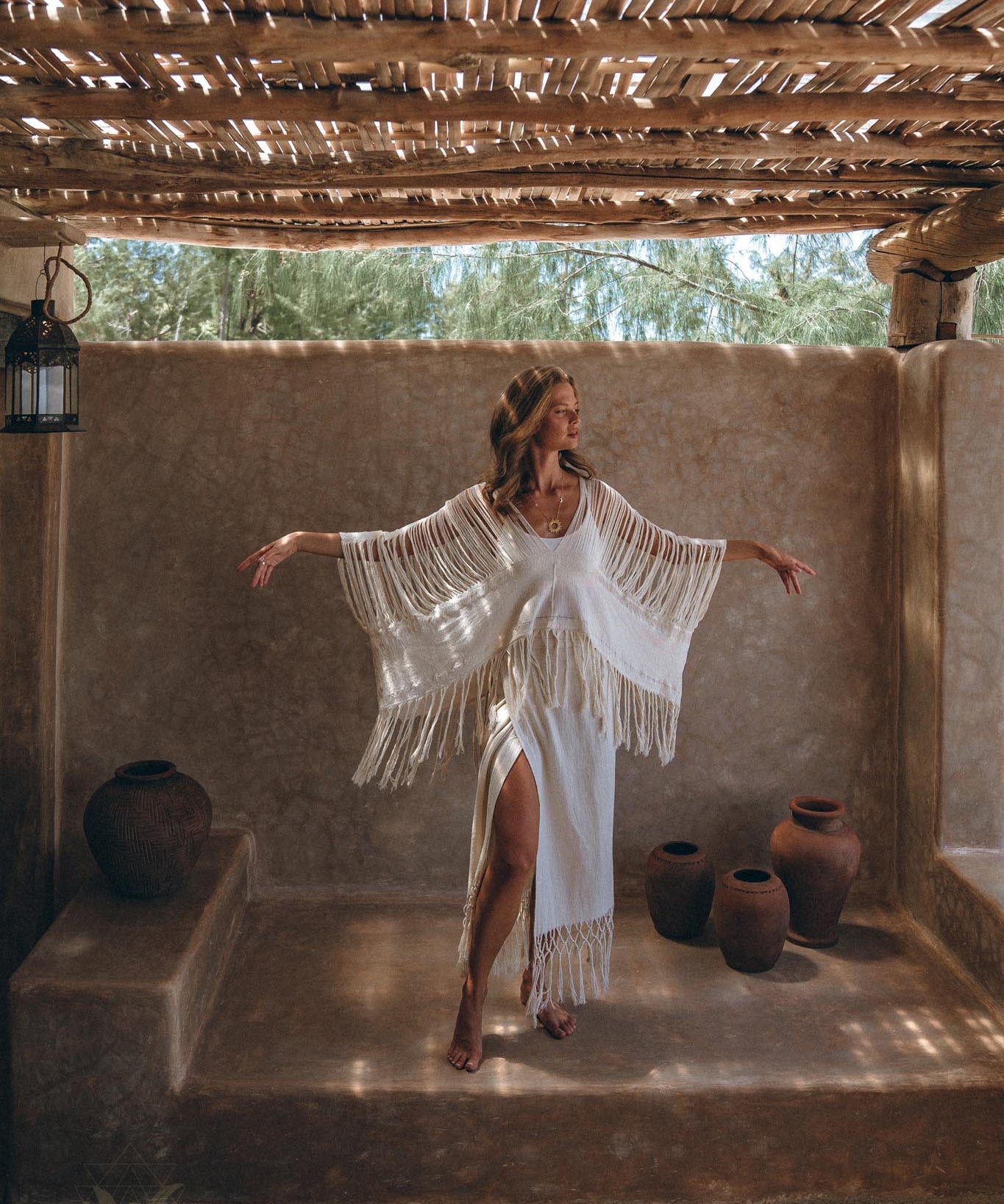 Eco-Friendly Boho Blouse, Sustainable Hand-Loomed Top, Organic Cotton Kimono - AYA Sacred Wear