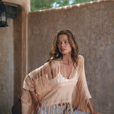 Boho Top • Bohemian Top • Boho Cover Up Women • Hand Loomed Cotton Blouse - AYA Sacred Wear