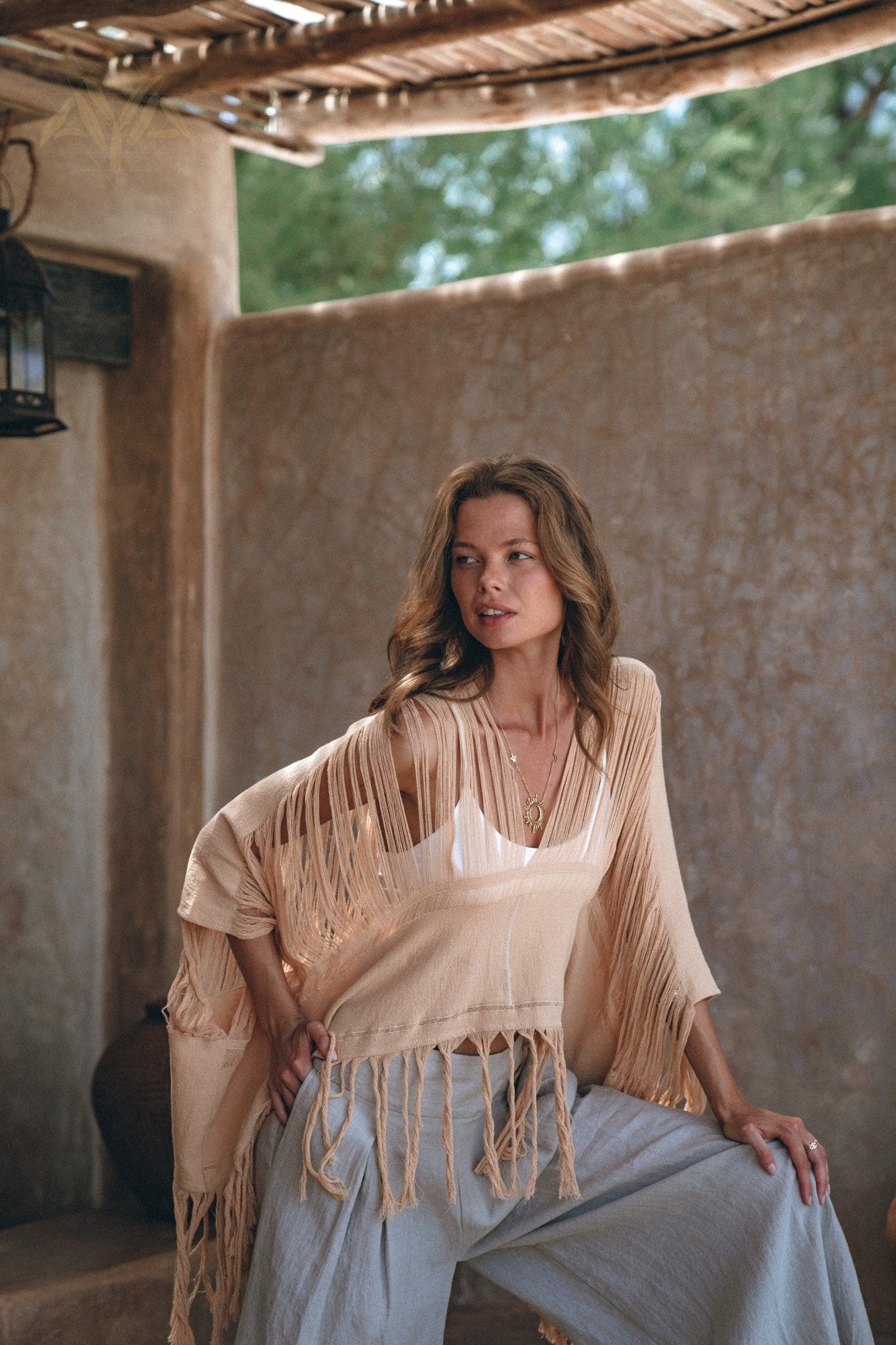 Boho Top • Bohemian Top • Boho Cover Up Women • Hand Loomed Cotton Blouse - AYA Sacred Wear
