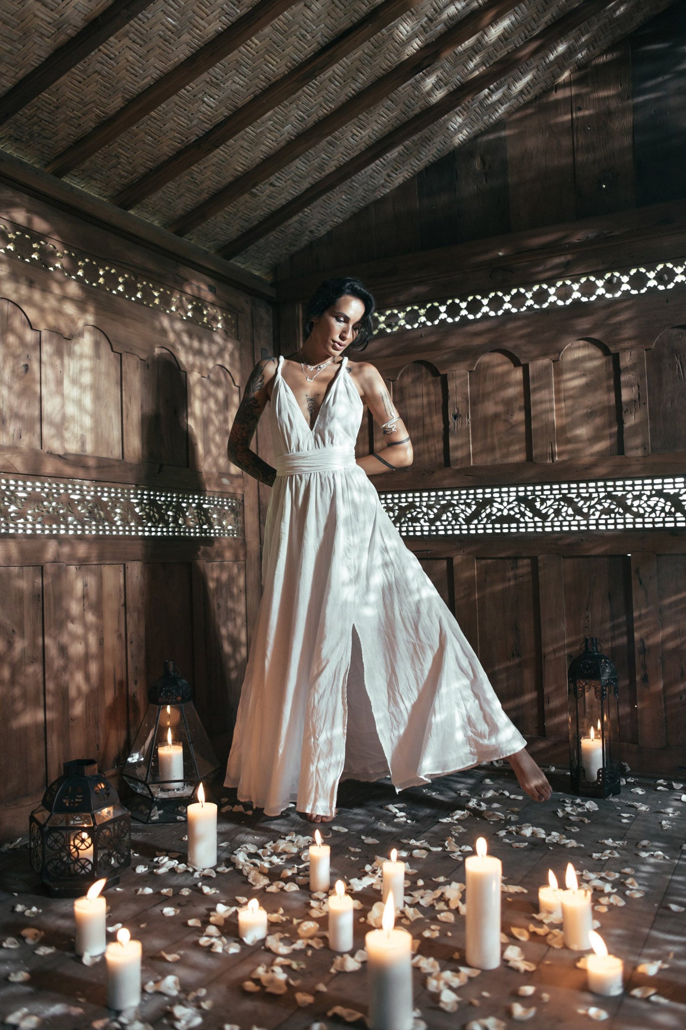 Boho Wedding Dress • Bohemian Goddess Long Maxi Dress - AYA Sacred Wear