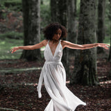 Boho Wedding Dress • Bohemian Goddess Long Maxi Dress - AYA Sacred Wear