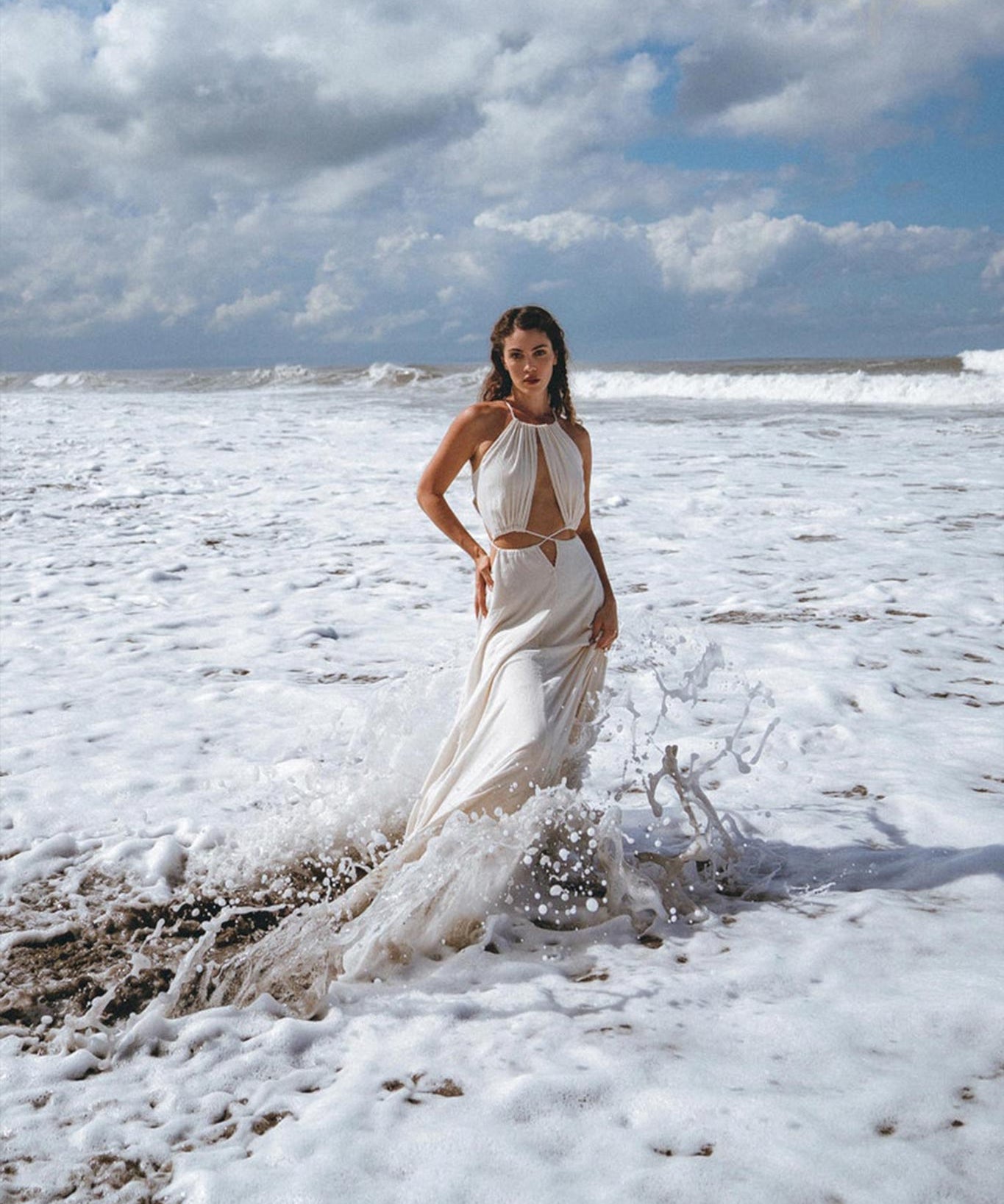 Boho Wedding Dress for Women • Open Back Sides Belly Dress - AYA Sacred Wear
