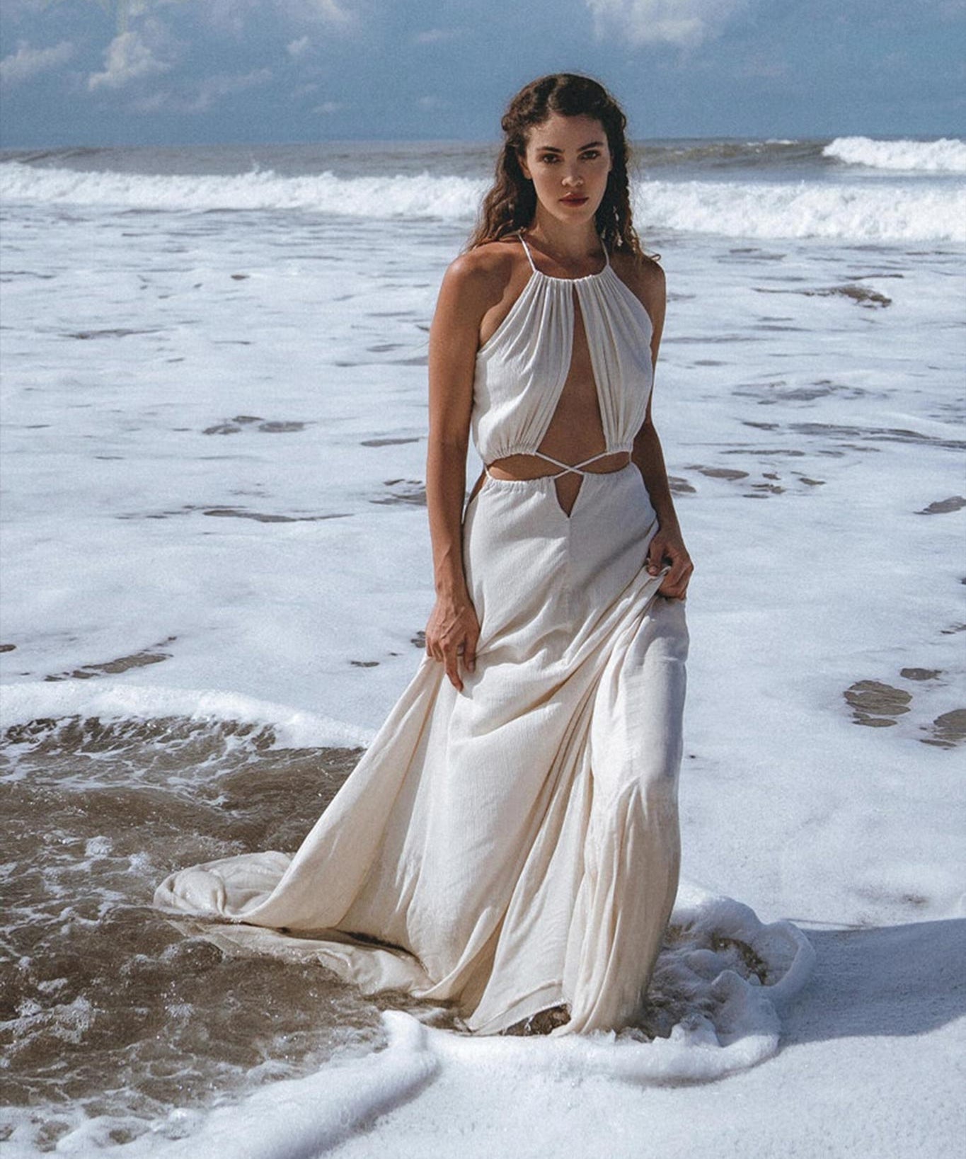 Boho Wedding Dress for Women • Open Back Sides Belly Dress - AYA Sacred Wear