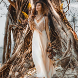 Boho Wedding Dress • Simple Wedding Dress • Off - White Boho Dress - AYA Sacred Wear