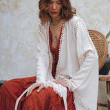 Boho Wrap Top • Organic Wide Sleeve Blouse • Bridal Goddess Top - AYA Sacred Wear