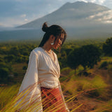 Boho Wrap Top • Organic Wide Sleeve Blouse • Bridal Goddess Top - AYA Sacred Wear