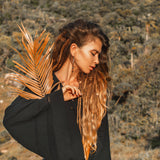 Organic Top Women, Wide Sleeve Crop Top, Organic Kimono Blouse - AYA Sacred Wear