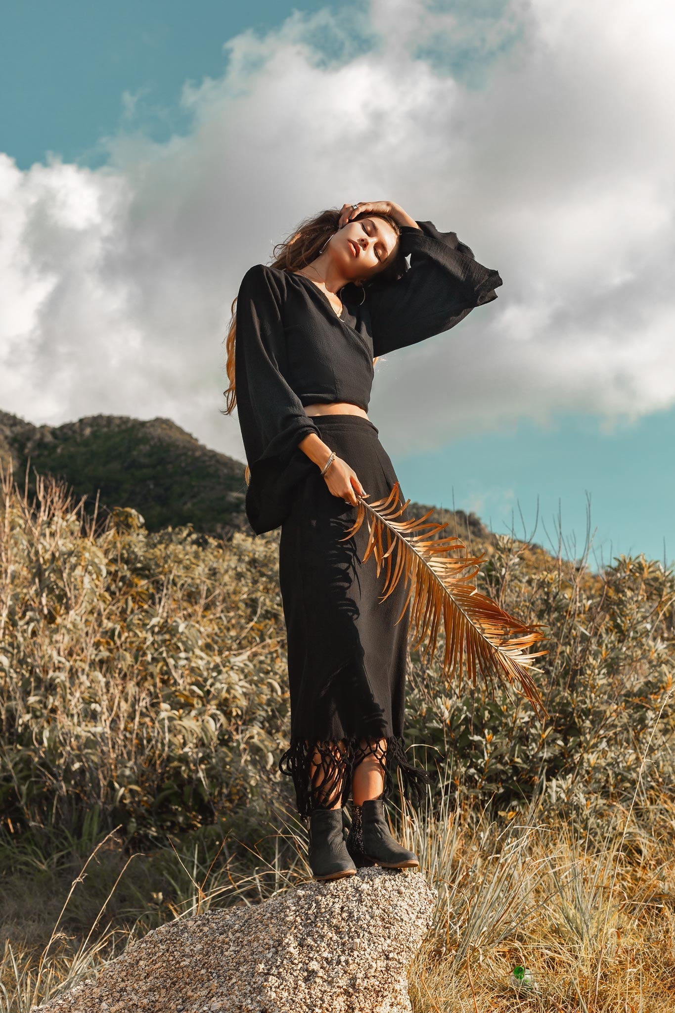 Organic Top Women, Wide Sleeve Crop Top, Organic Kimono Blouse - AYA Sacred Wear