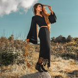 Organic Top Women, Wide Sleeve Crop Top, Organic Kimono Blouse - AYA Sacred Wear