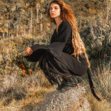 Organic Top Women, Wide Sleeve Crop Top, Organic Kimono Blouse - AYA Sacred Wear