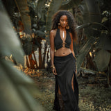 Wrap Maxi Skirt Handmade Boho Long Skirt Long Cotton Skirt by AYA Sacred Wear