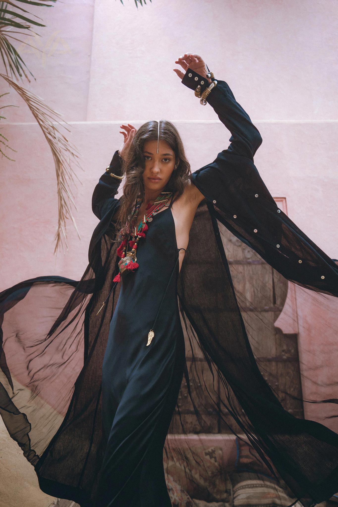 Make a Statement with Aya Sacred Wear's Black Gothic Cover Up Dress 