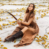 Ochre Greek Goddess Dress bu AYA Sacred Wear