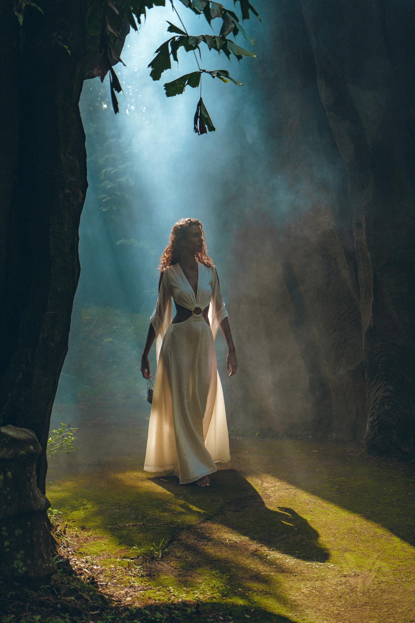 White Summer Boho Dress for Women, Organic Wedding Dress - AYA Sacred Wear