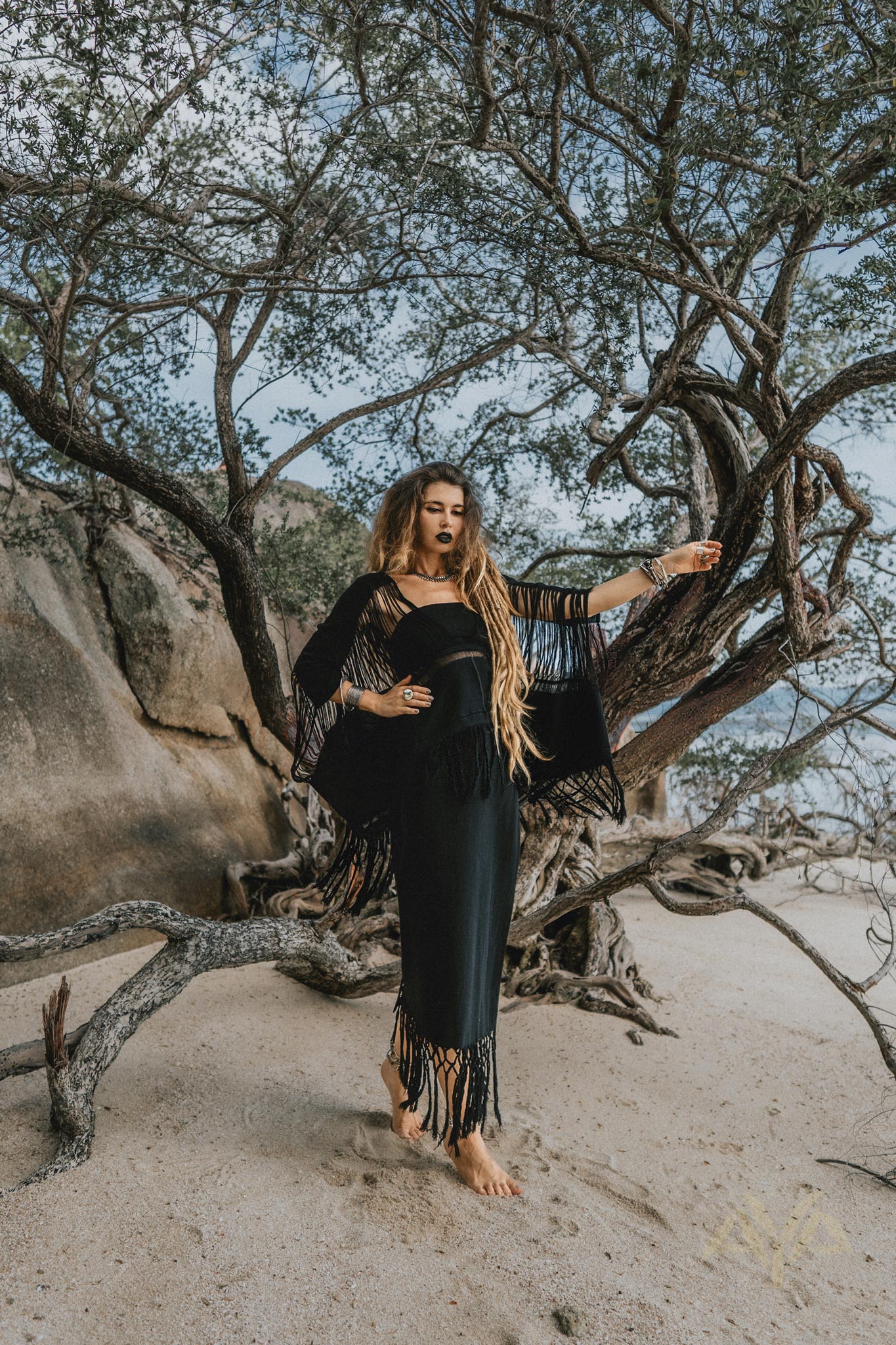 Wrap Maxi Skirt, Boho Maxi Skirt, Wrap Around Skirt - AYA Sacred Wear