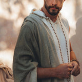 Ombre Botanically Dyed Green Cotton Scarf for Men by AYA Sacred Wear