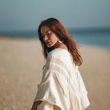 Bridal Boho Cape Poncho Hand - loomed - AYA Sacred Wear