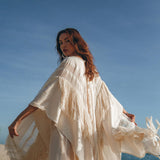 Bridal Boho Cape Poncho Hand - loomed - AYA Sacred Wear