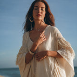 Bridal Boho Cape Poncho Hand - loomed - AYA Sacred Wear