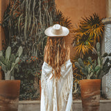 Bridal Boho Cape Poncho Hand - loomed - AYA Sacred Wear