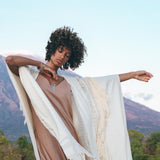 Bridal Boho Cape Poncho Hand - loomed - AYA Sacred Wear