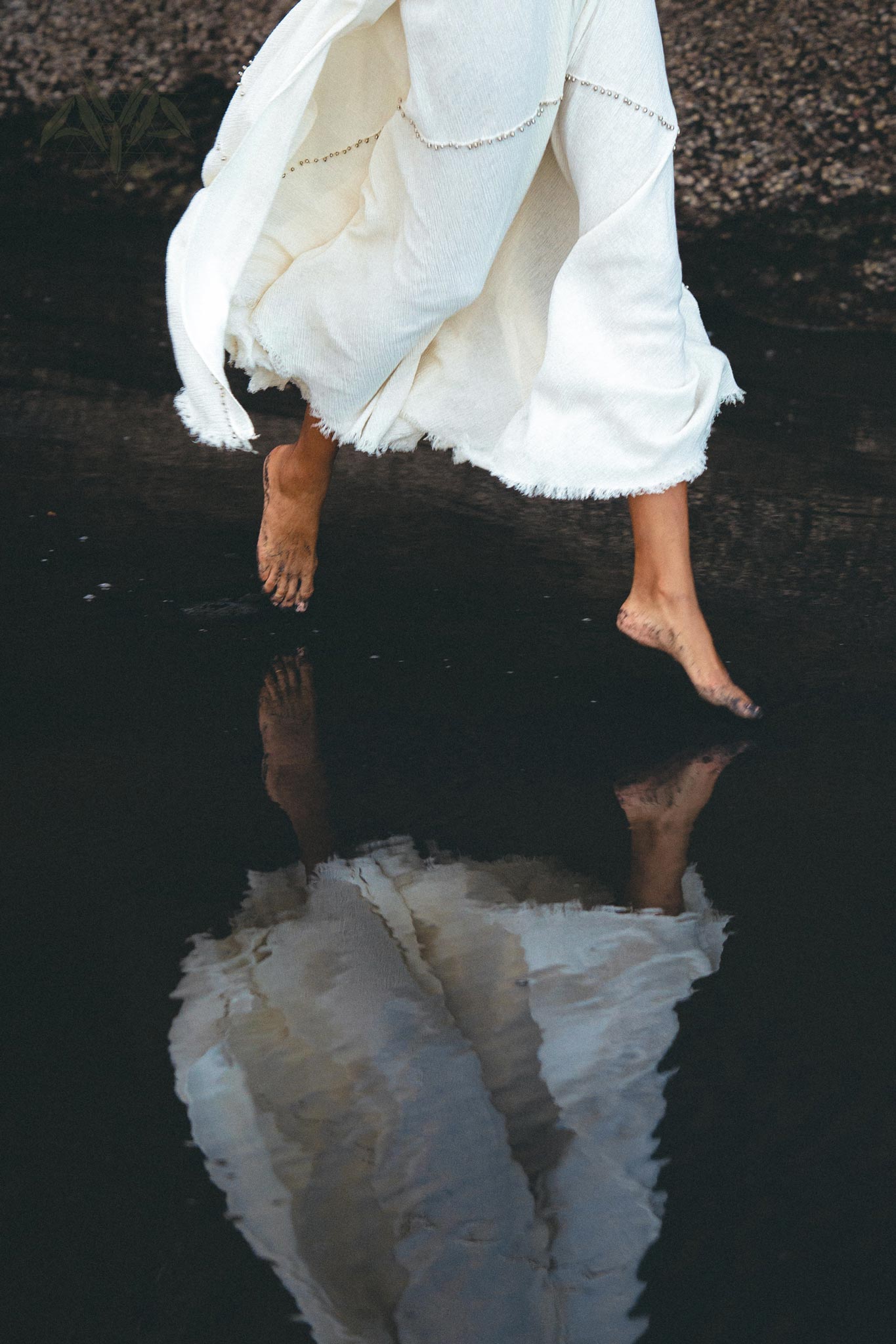 Bohemian Bridal Goddess Dress, Exquisite Embroidery Detailing