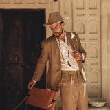 Brown Classic Linen Pants for Men - AYA Sacred Wear