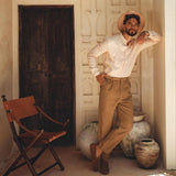 Brown Classic Linen Pants for Men - AYA Sacred Wear