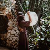 Brown Organic Cotton Boho Dress with Half Sleeves - AYA Sacred Wear