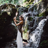 Brown Organic Cotton Gypsy Top Blouse "Wind Spirit" - AYA Sacred Wear